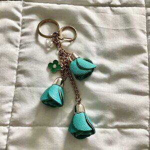 NEW Teal Flower Handbag/backpack Charm